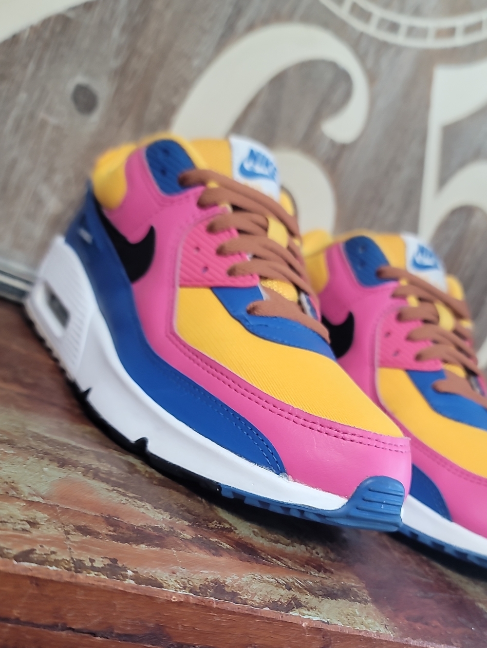 🔥 Nike Air Max 90 'Multi Color' Wmns 8 Great Condition. Fast Shipping. - Picture 4 of 15